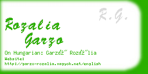 rozalia garzo business card